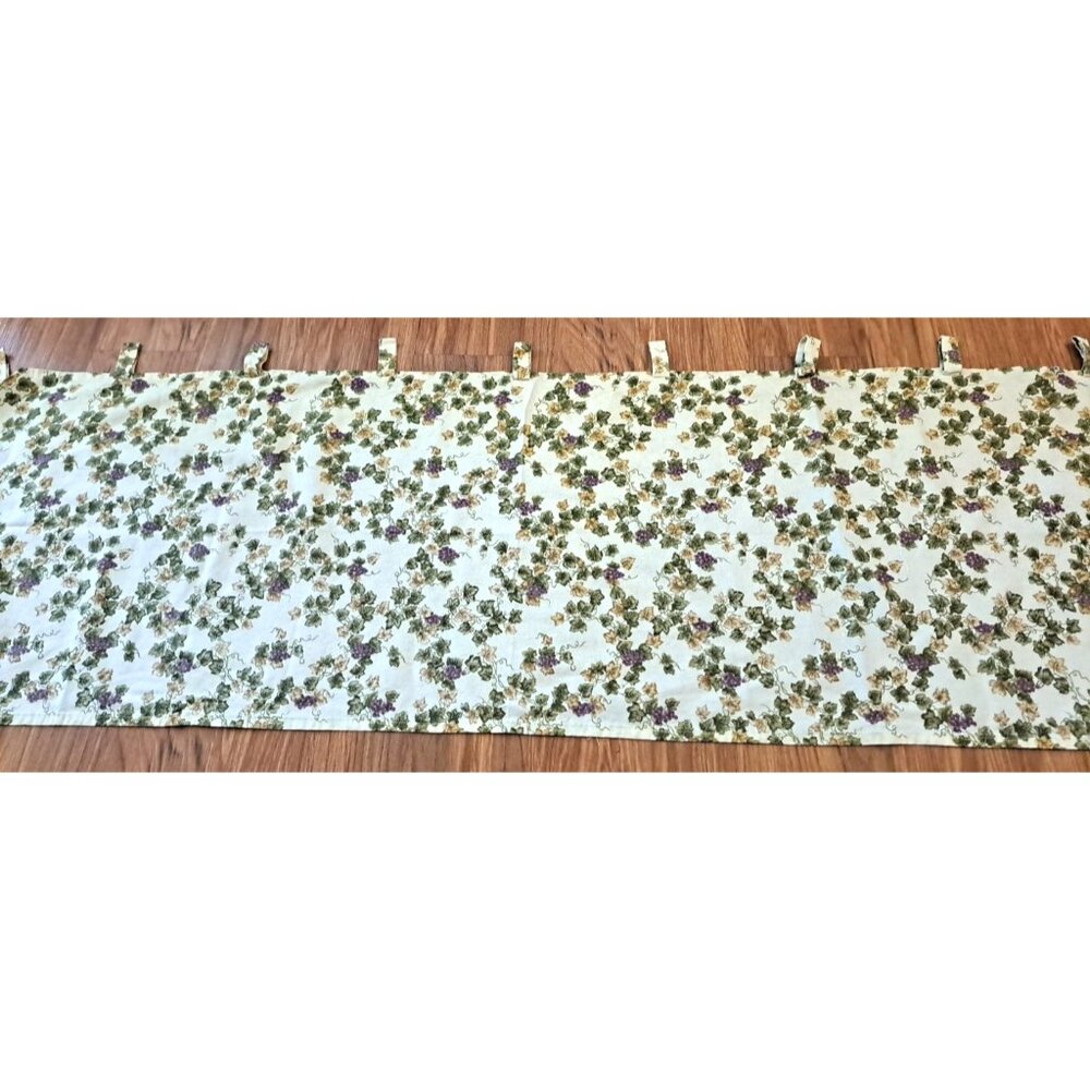 Grapes & Vines Curtain Valance Vineyard Cottage Fruit Harvest Country 59x19